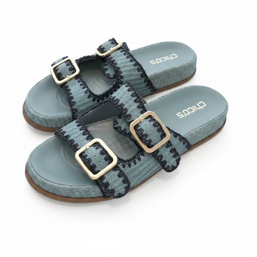 Chico’s Dayna Slides, Blue Size 8