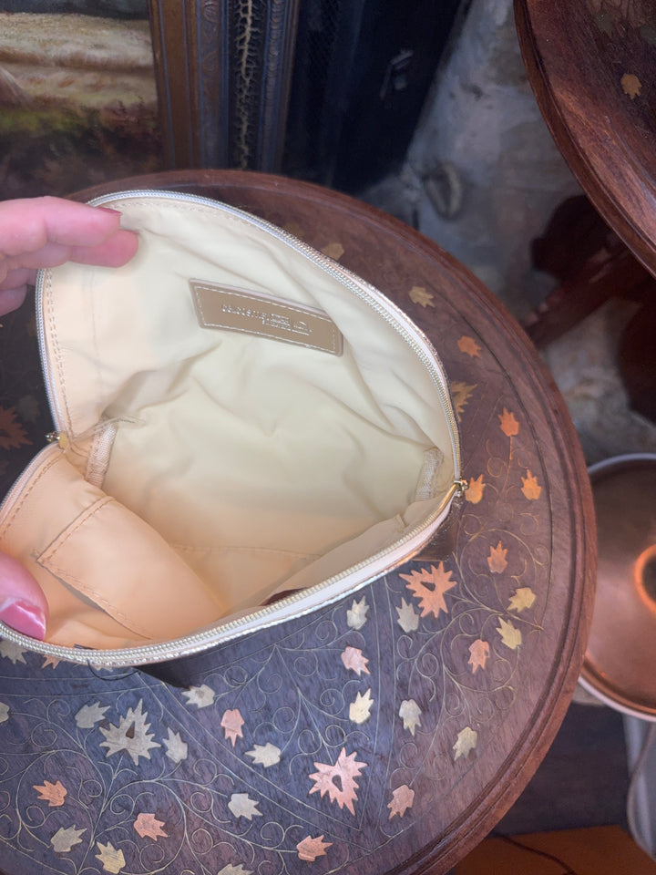 Gold Metallic Cell Cosmet Bag