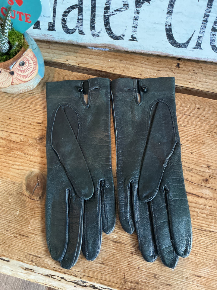 Vintage Leather Riding Gloves