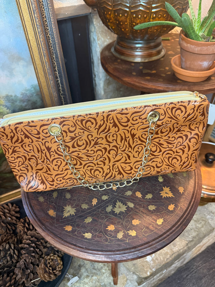 Embossed floral western bag