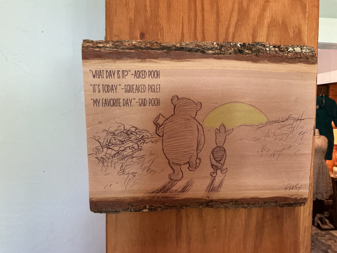Wooden Pooh & Piglet picture