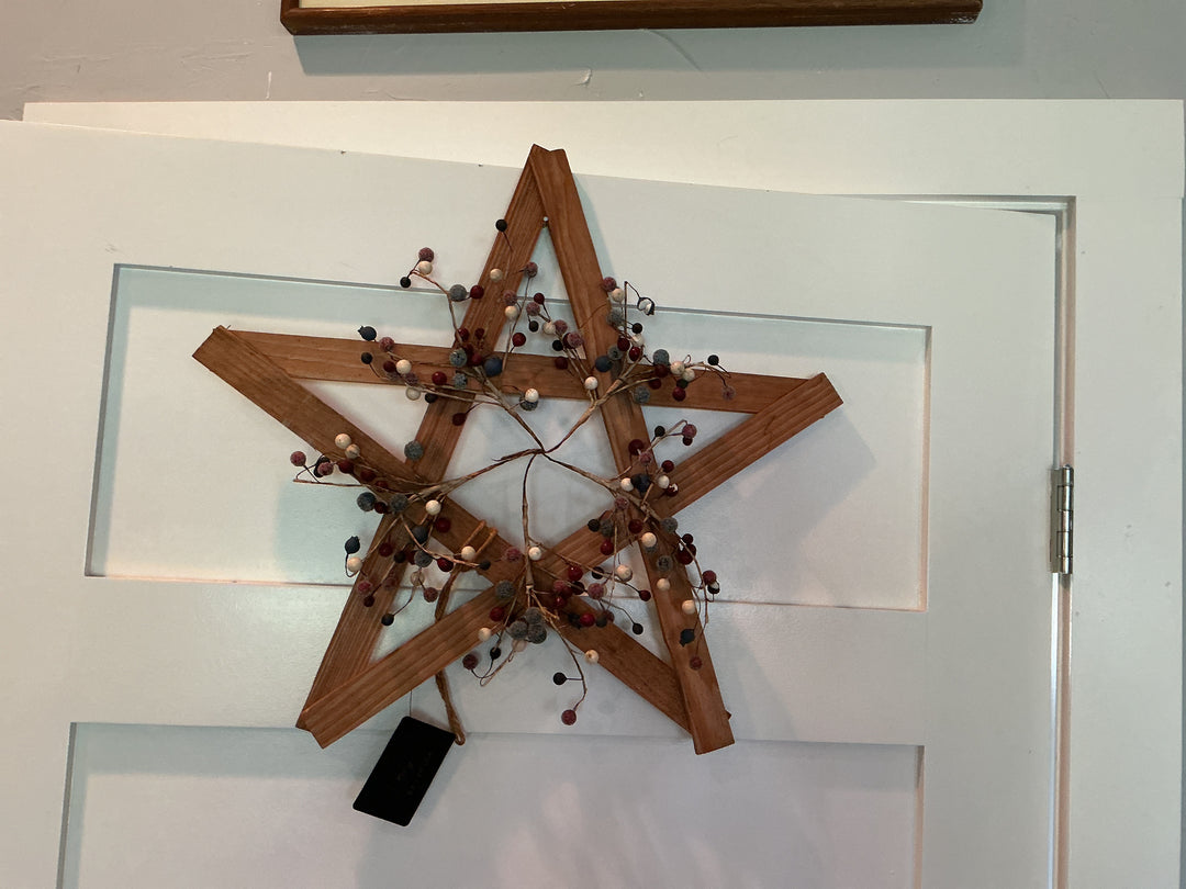Decorative wooden star