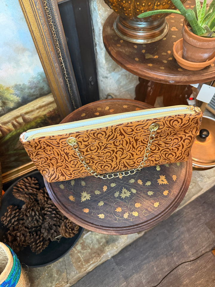 Embossed floral western bag
