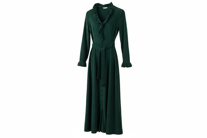 Janet Lynn Luxury Green Satin Dressing Gown