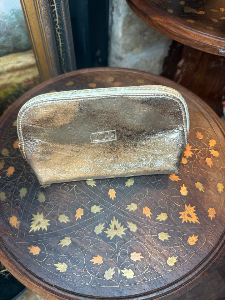Gold Metallic Cell Cosmet Bag