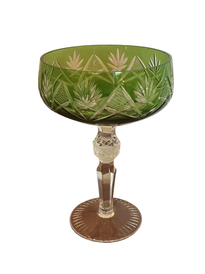 Val St Lambert Berncastel Pattern Hock Wine Glasses - set of 4