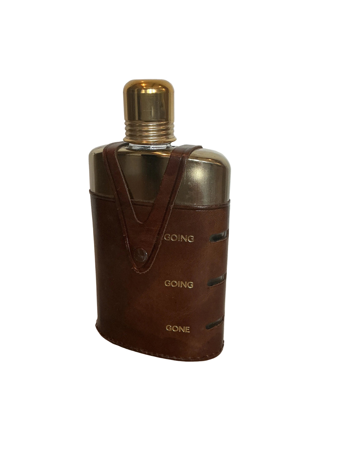 “Going, Going, Gone” Leather Wrapped Flask
