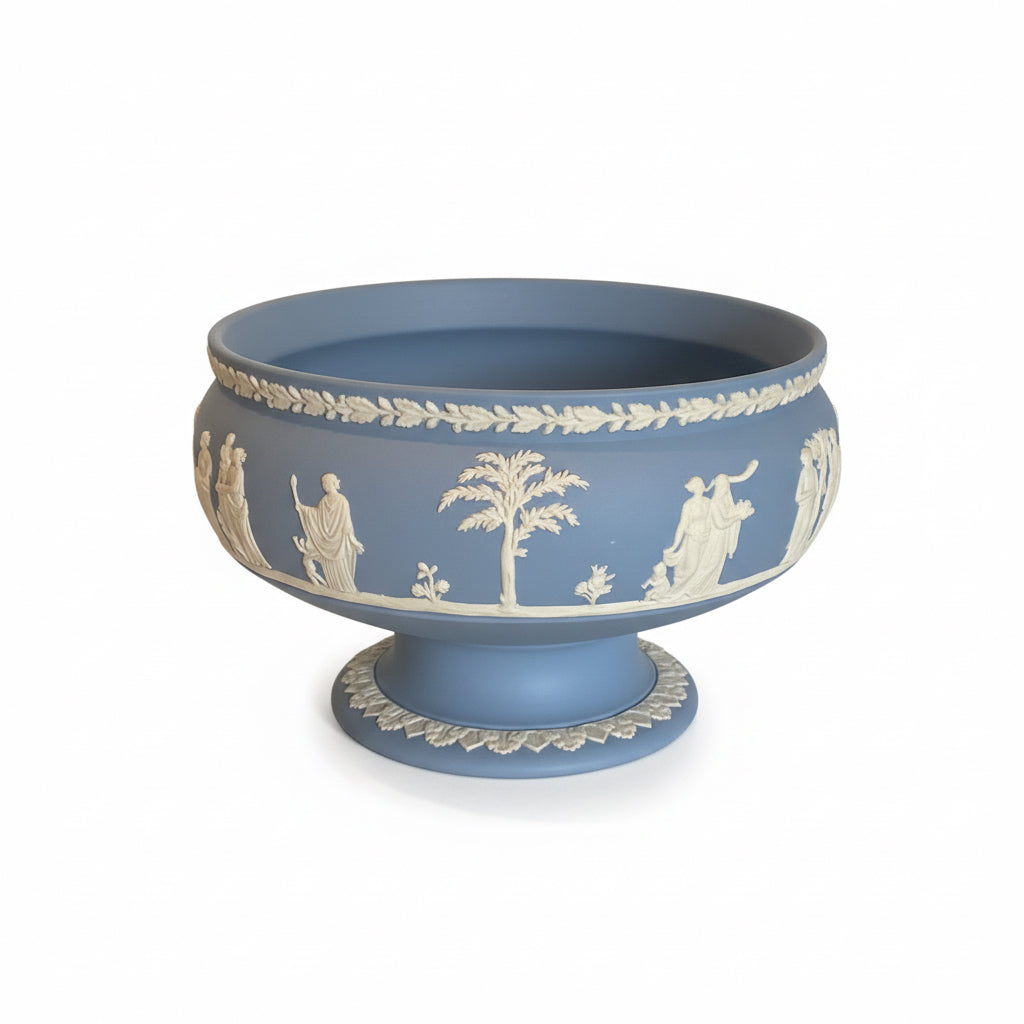 Wedgewood Blue Footed Jasperware Bowl