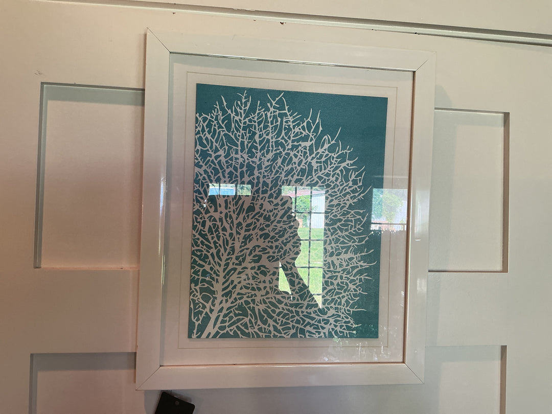 Tree picture white frame