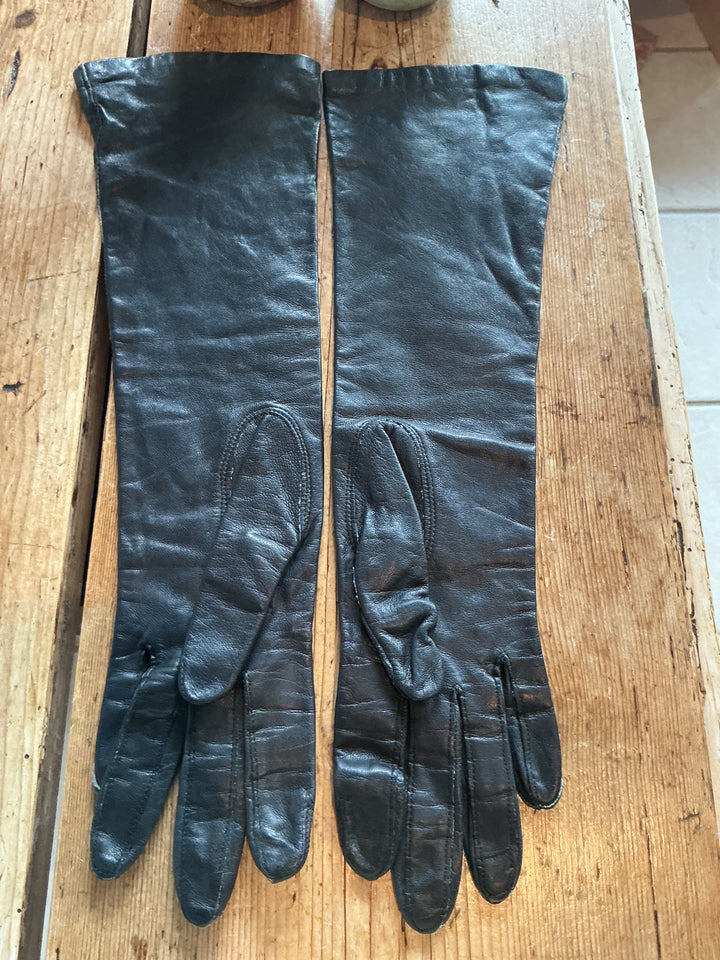 Vintage Leather 3/4 Gloves
