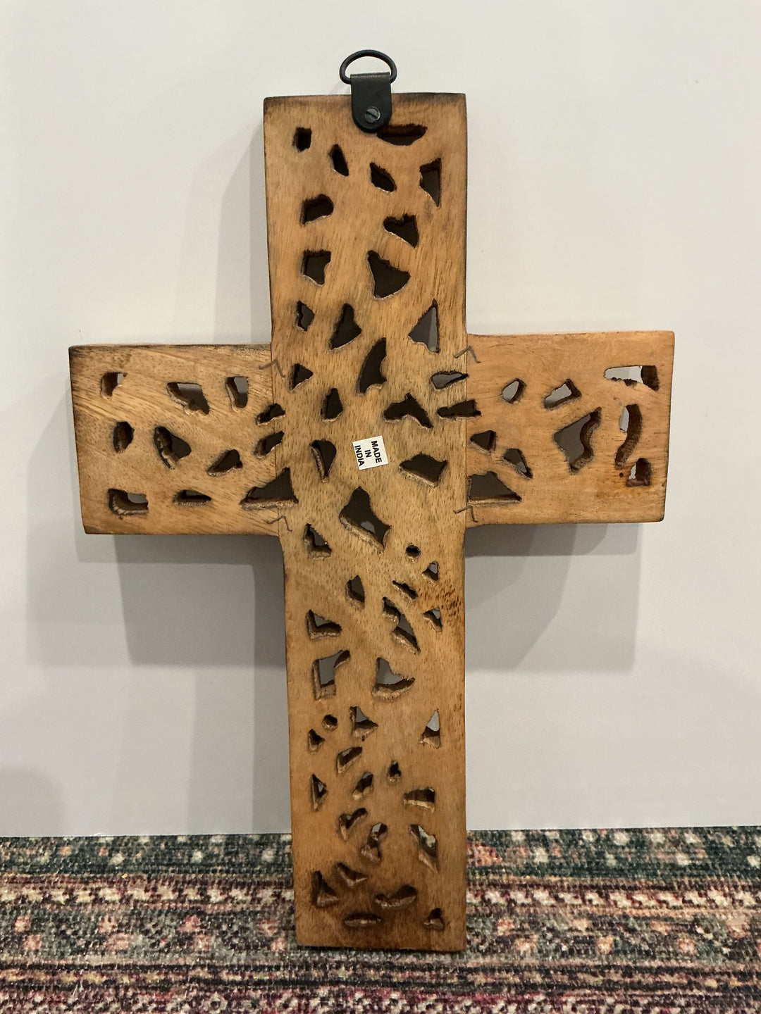 Wood Carved Cross - Made in India