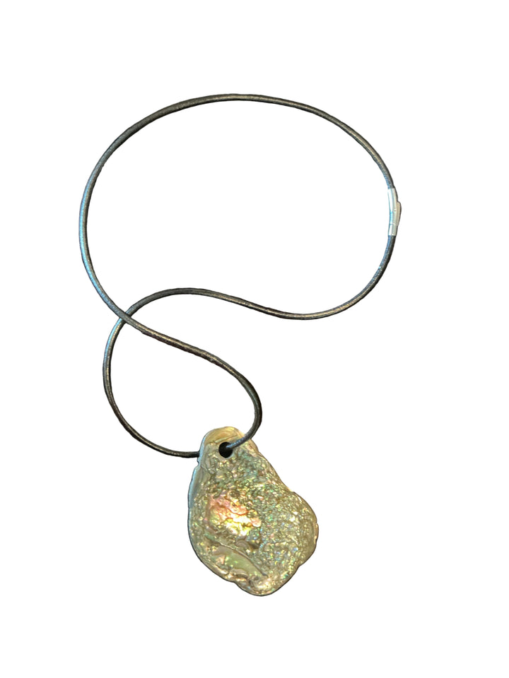 Iridescent Natural Stone Pendant