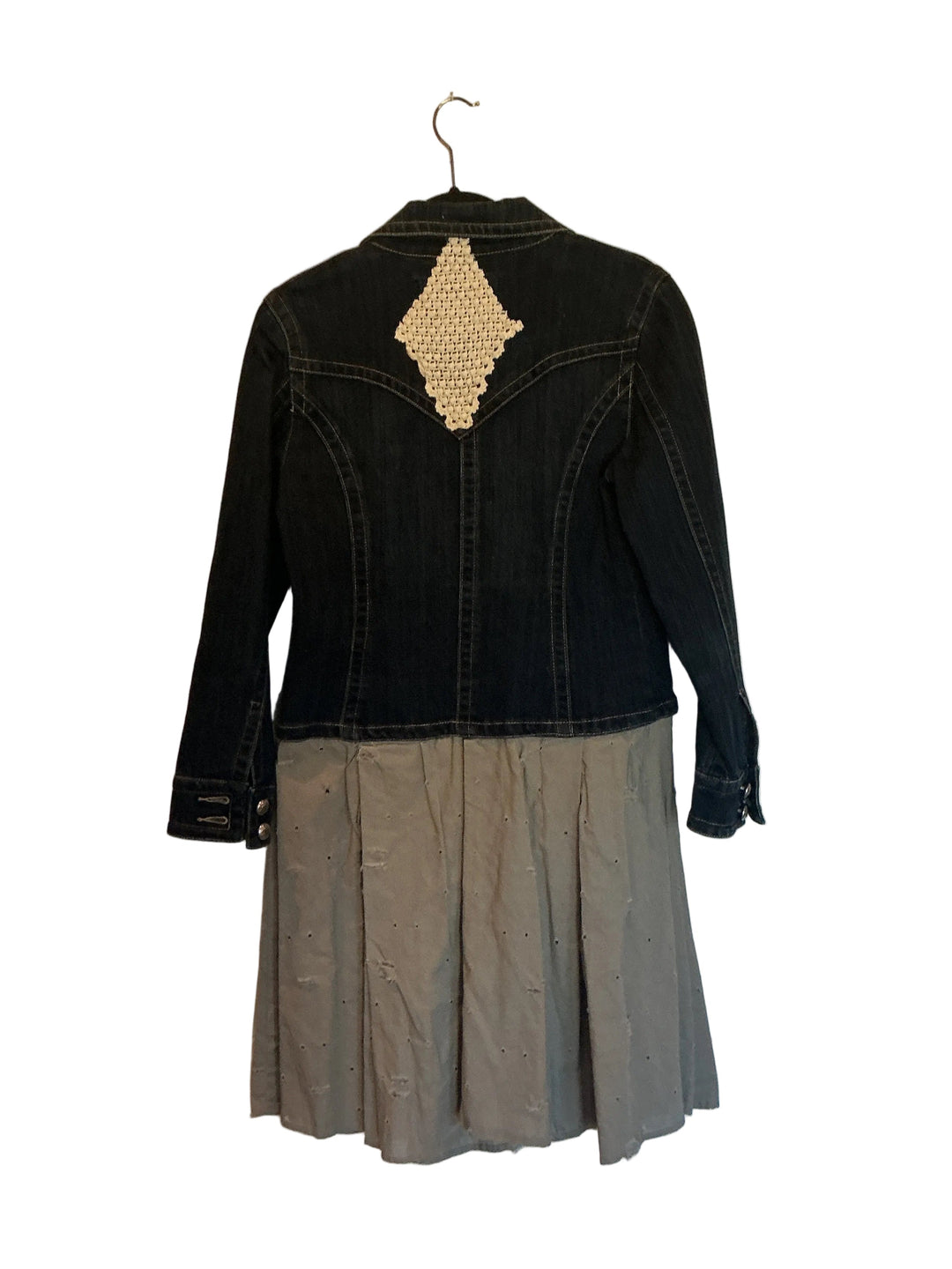 Custom Denim Jacket with Attached Skirt