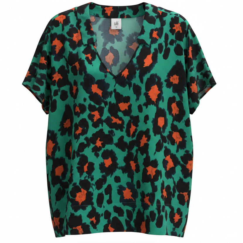 Cabi Rita Animal Print Blouse, XS