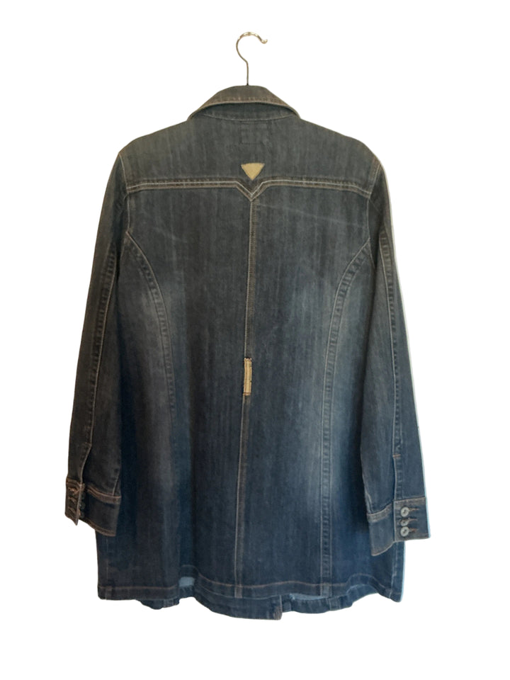 Long Denim Double Breasted Coat