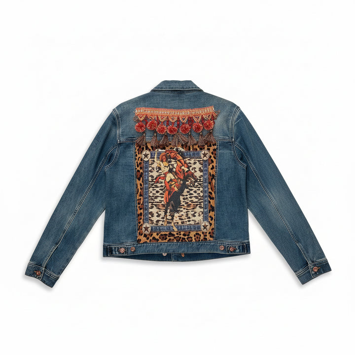 Denim Jacket With Rodeo Appliqué