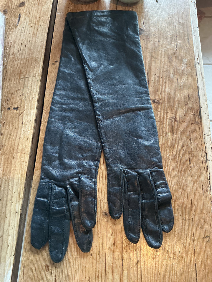Vintage Leather 3/4 Gloves