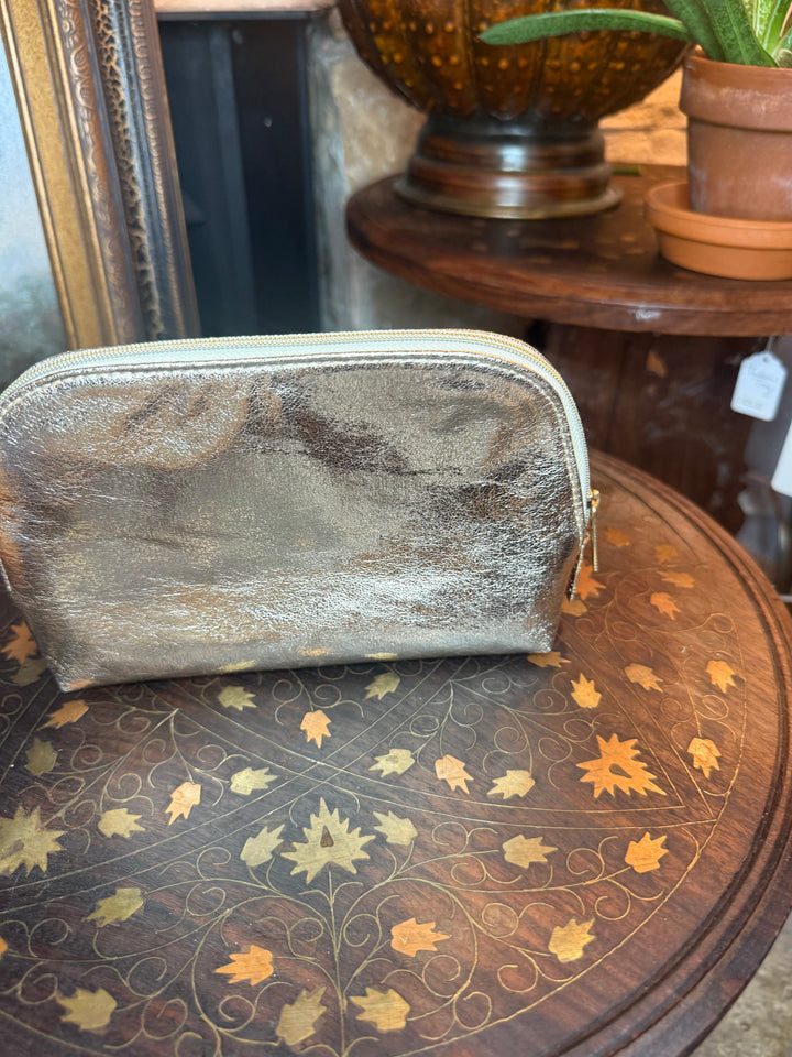 Gold Metallic Cell Cosmet Bag