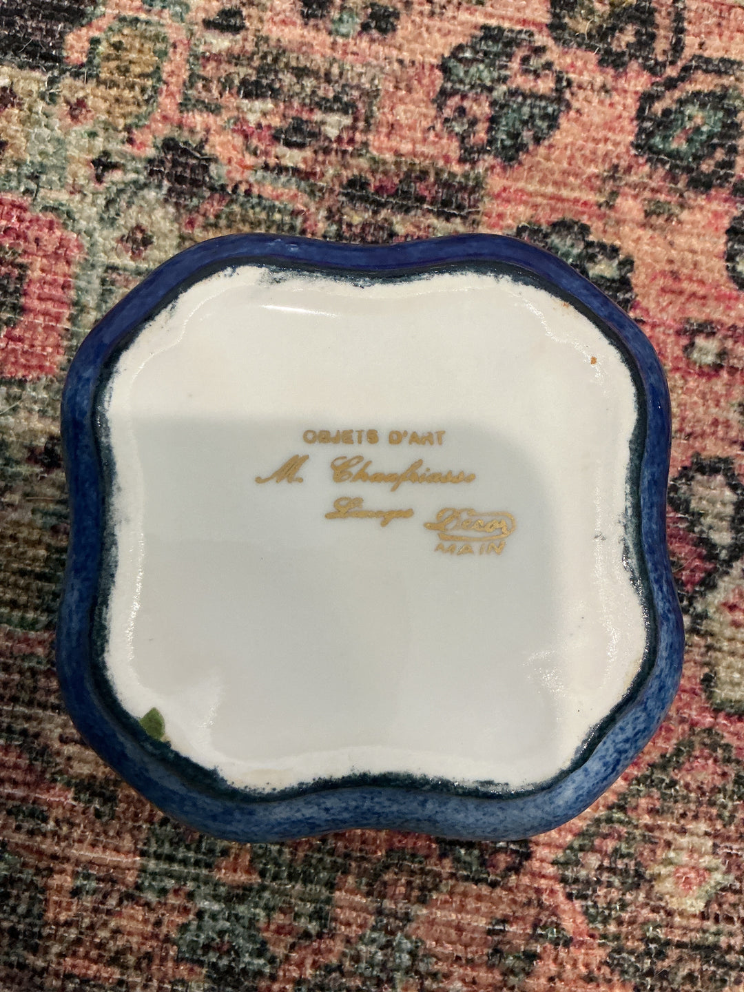 Hand Painted Jewelry / Trinket Box VINTAGE