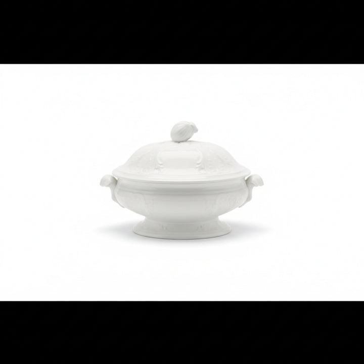 White Ironstone Tureen, antique mid 1800’s