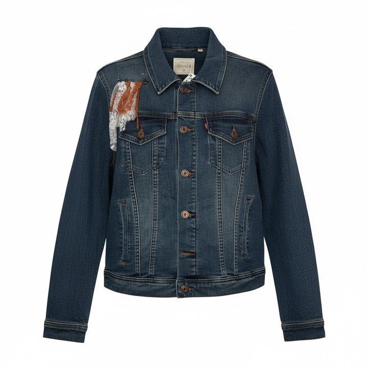 Denim Jacket With Rodeo Appliqué