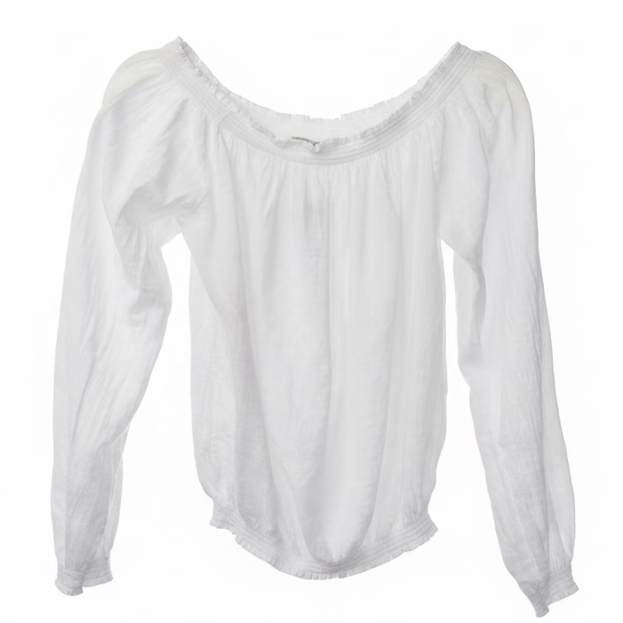 Blanco Peasant Top, XL