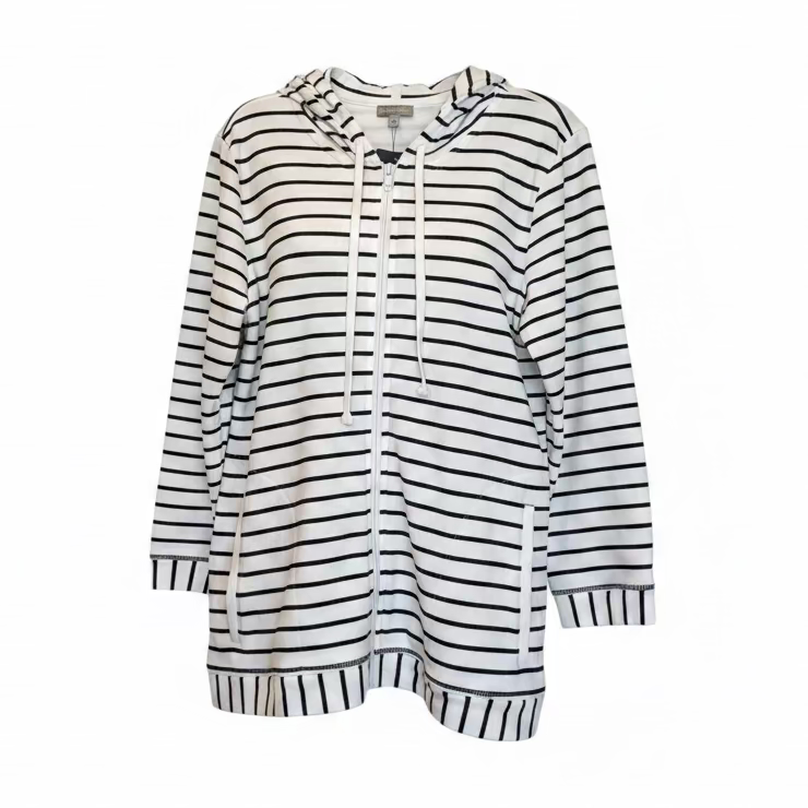 Talbots Vale Stripe Hooded Jacket, Size S
