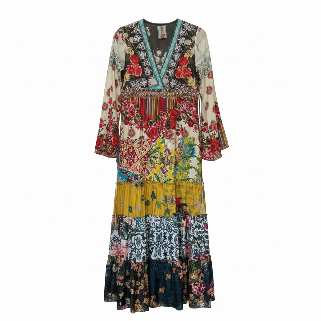 Johnny Was Maxi Silk Dress