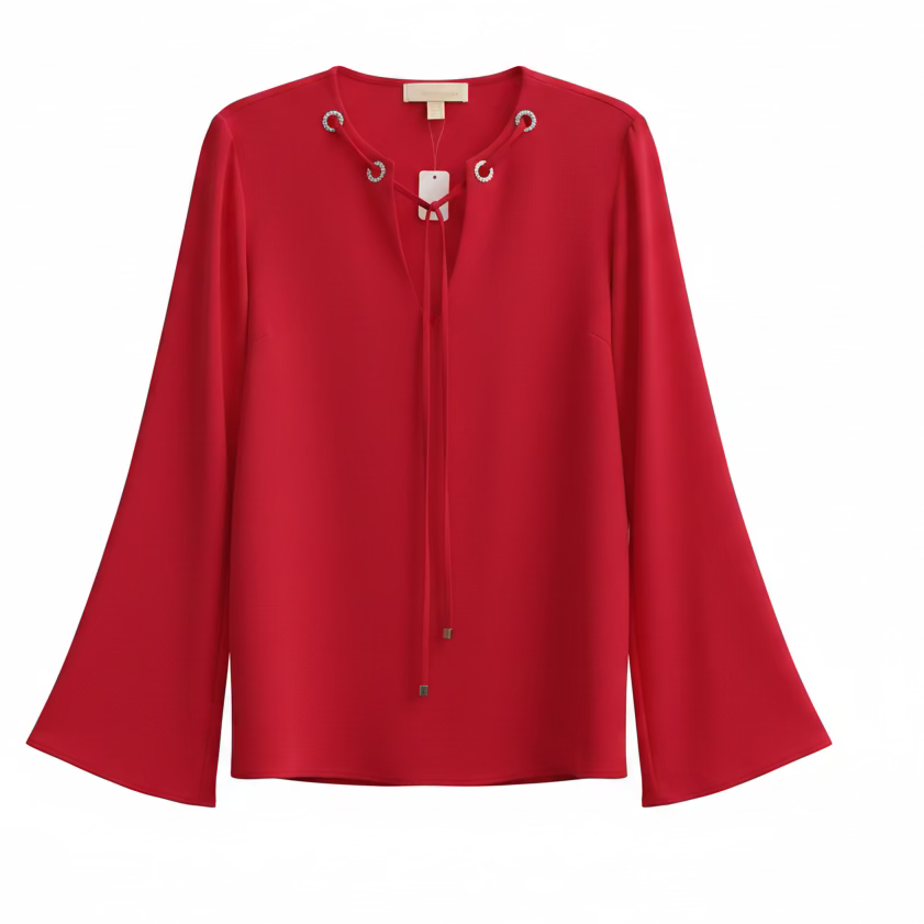 Red Michael Kors blouse, size XL