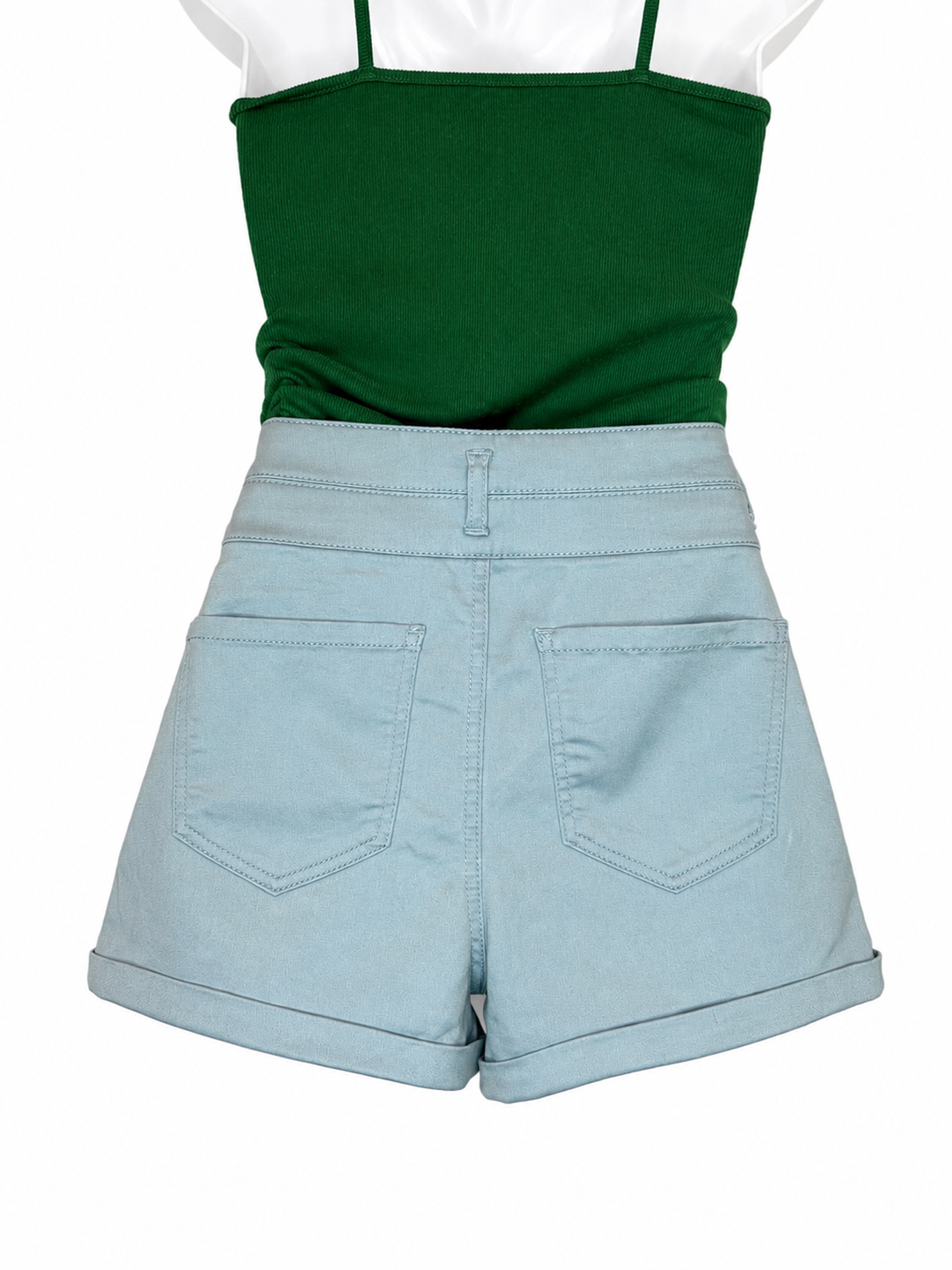 Love Fire Seafoam High Rise Cuffed Shorts (Size 7)