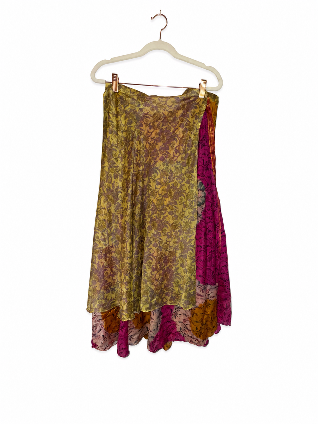 Boho Reversible Patchwork Wrap Skirt