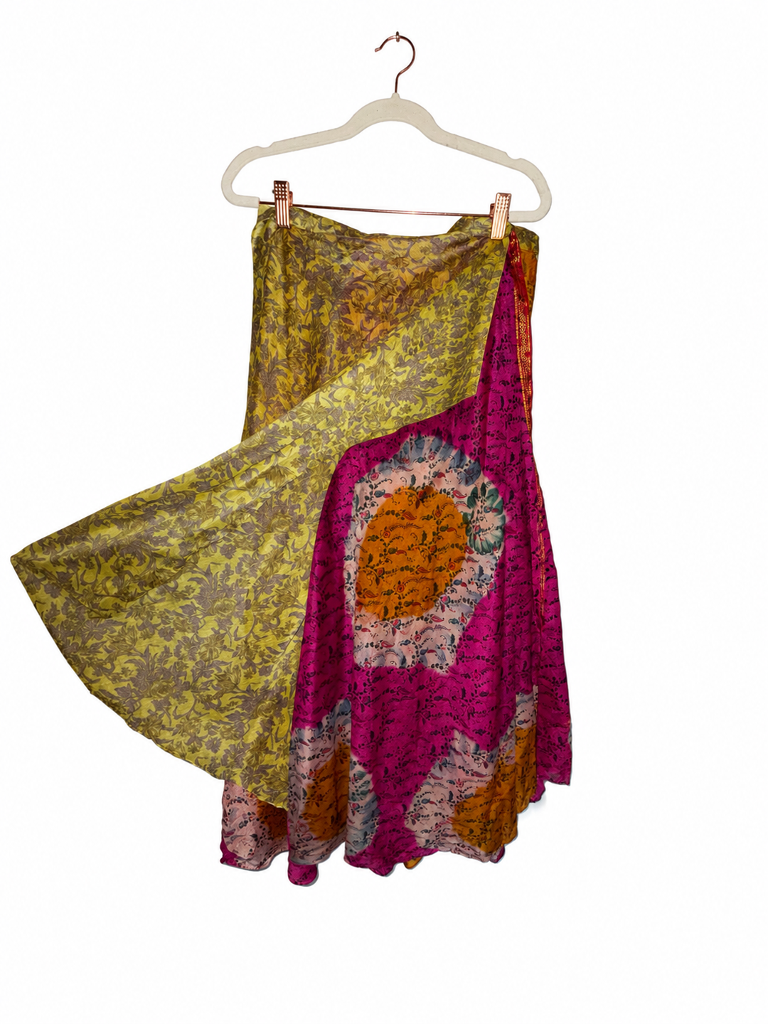 Boho Reversible Patchwork Wrap Skirt