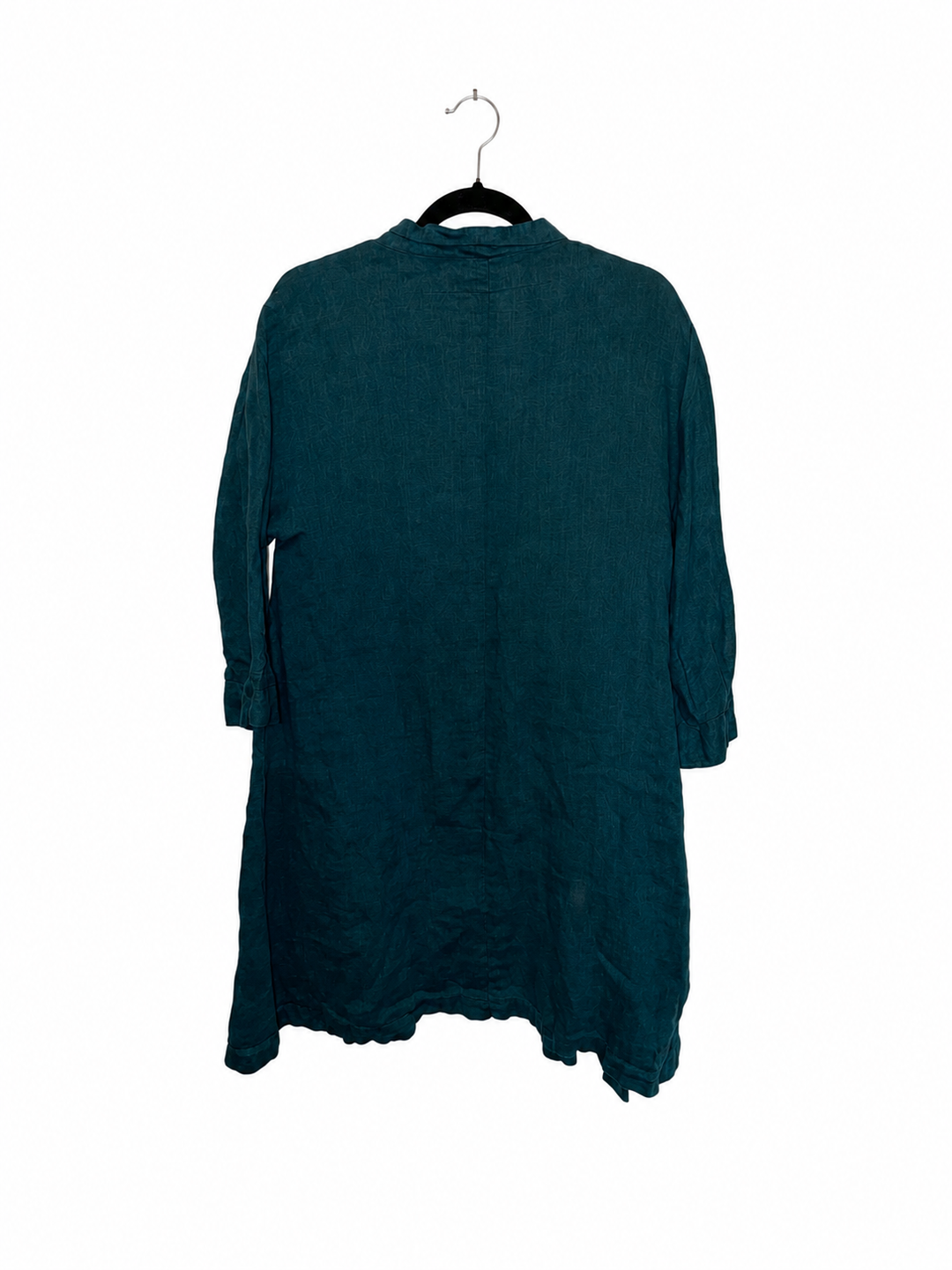 FLAX Teal Linen Open Front Jacket Cardigan