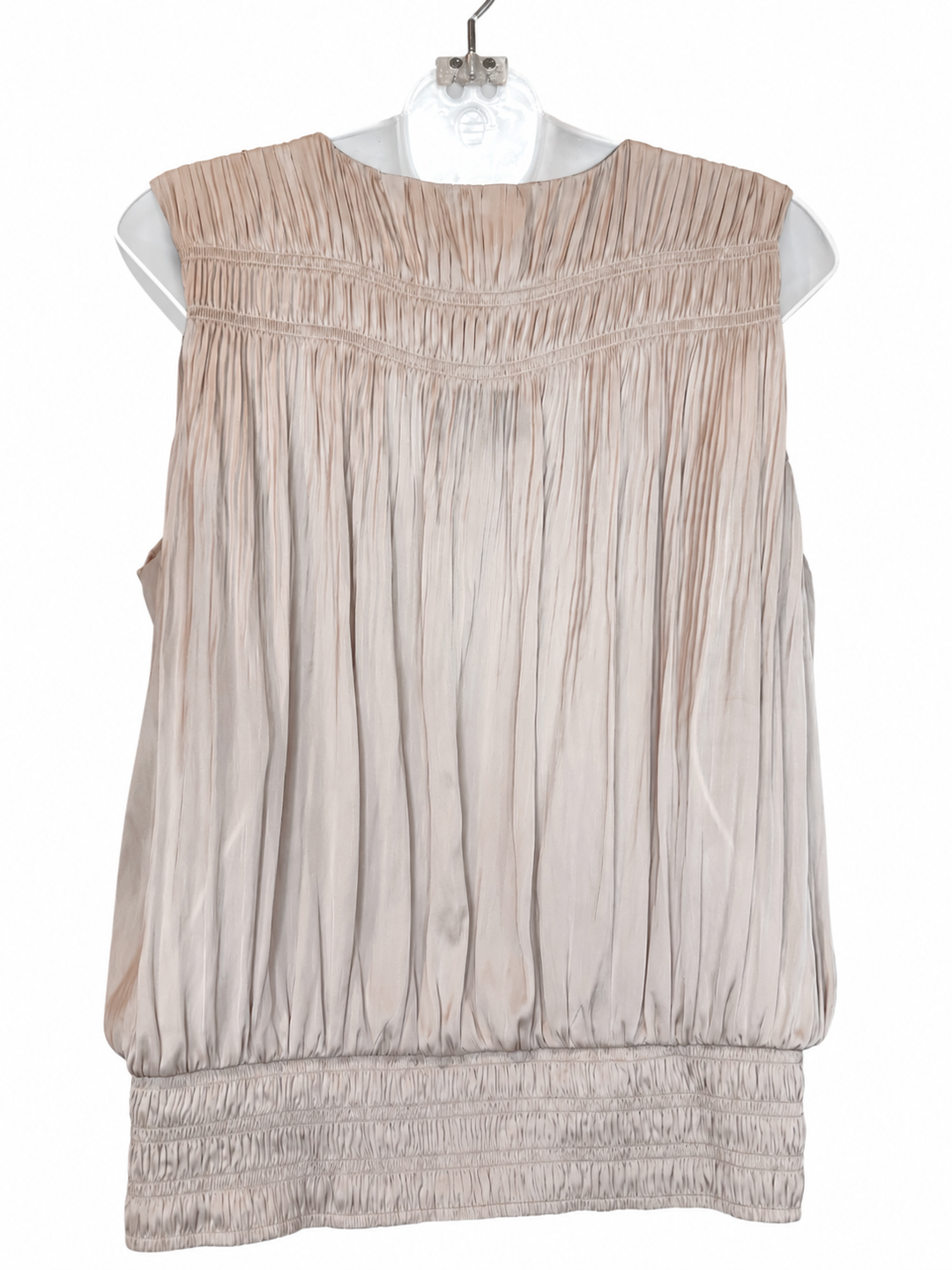 Frame Blush Ombre Pleated Sleeveless Top