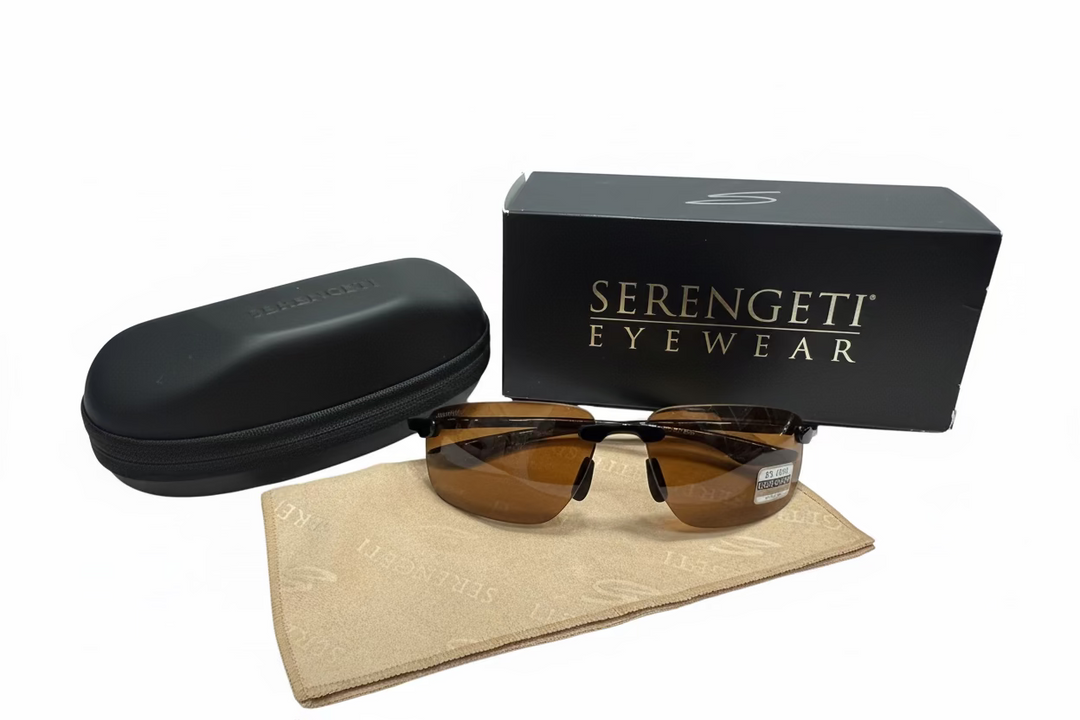 Serengeti Shiny Black Erice Sunglasses