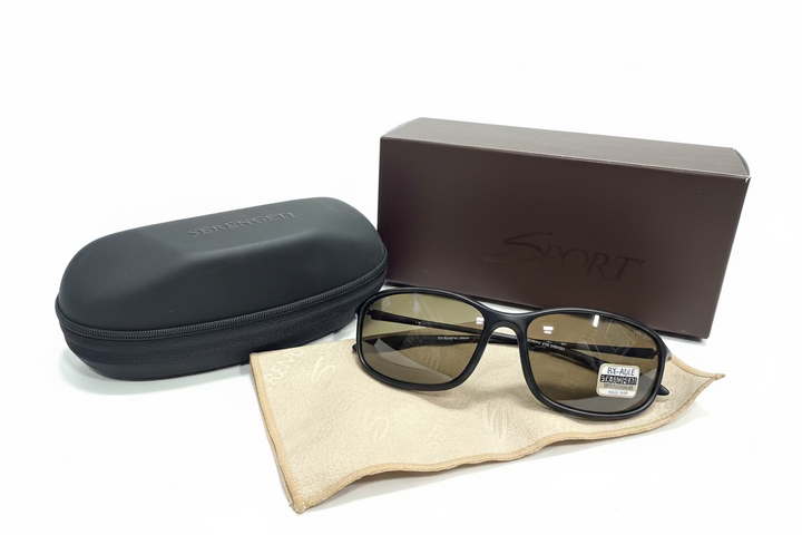 Serengeti Sestriere Satin Black Sunglasses