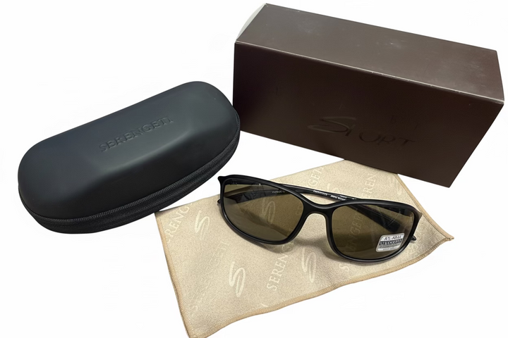 Serengeti Sestriere Satin Black Sunglasses
